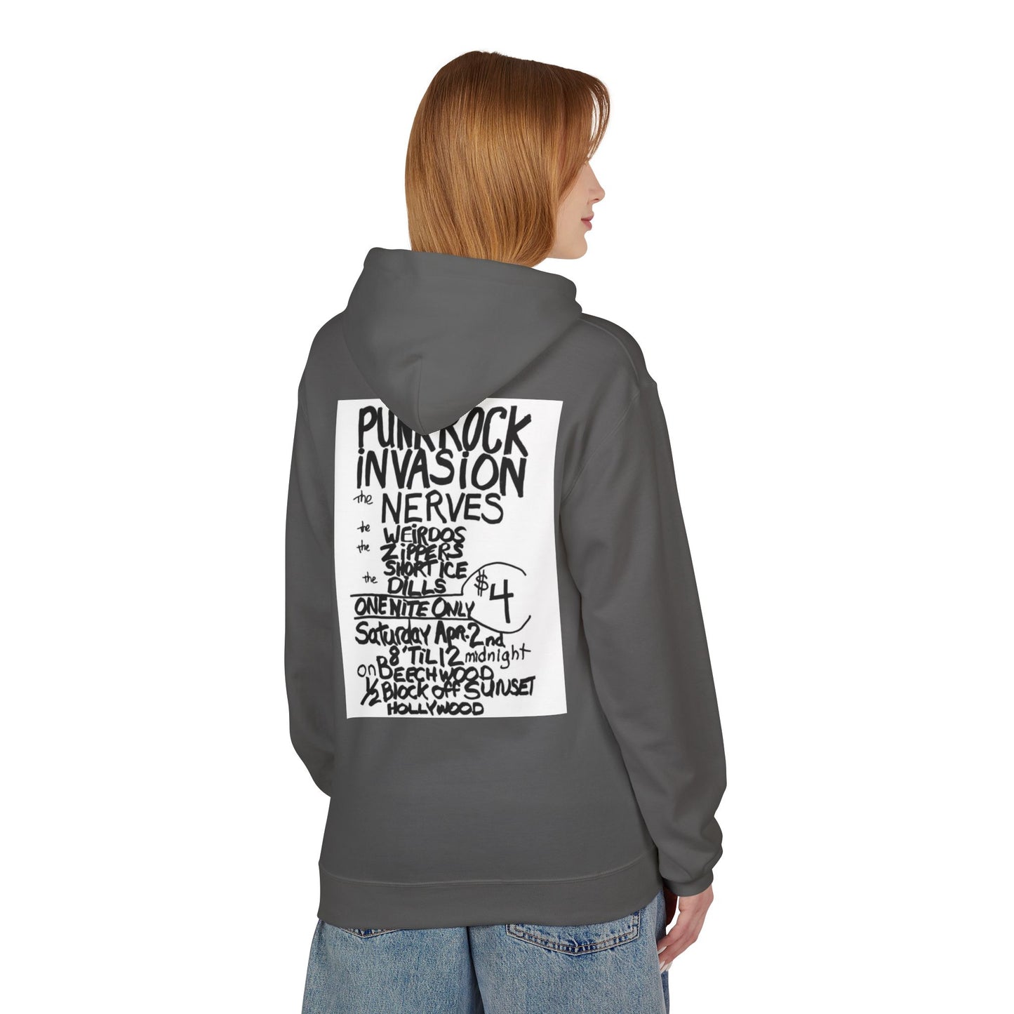 Unisex Punk Rock Fleece Hoodie - Softstyle, Cozy, Perfect for Concerts