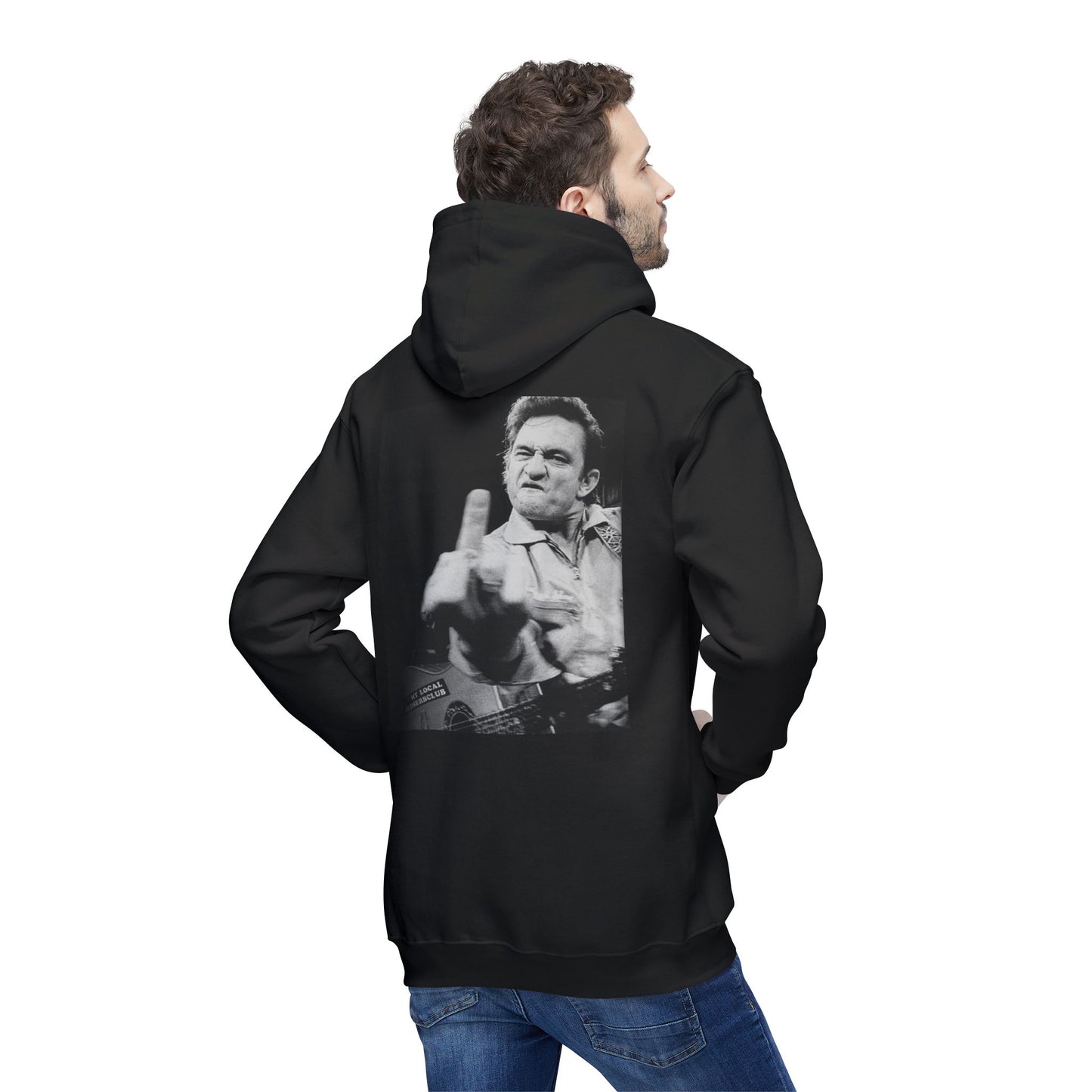 Unisex Hooded Sweatshirt with Bold Graphic Print - Perfect for Music Lovers