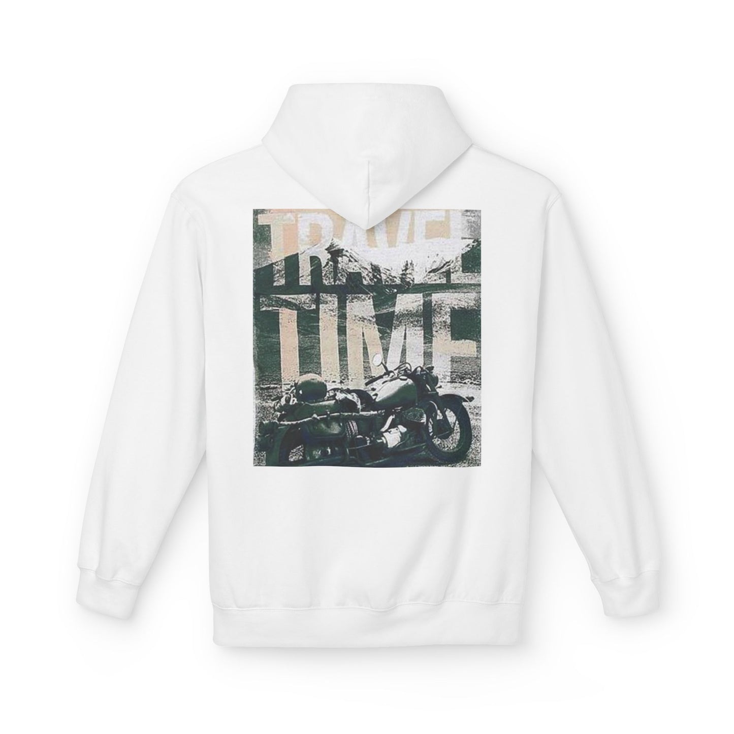 Travel Time Motorcycle Hoodie — Vintage Road Trip Graphic Hoodie