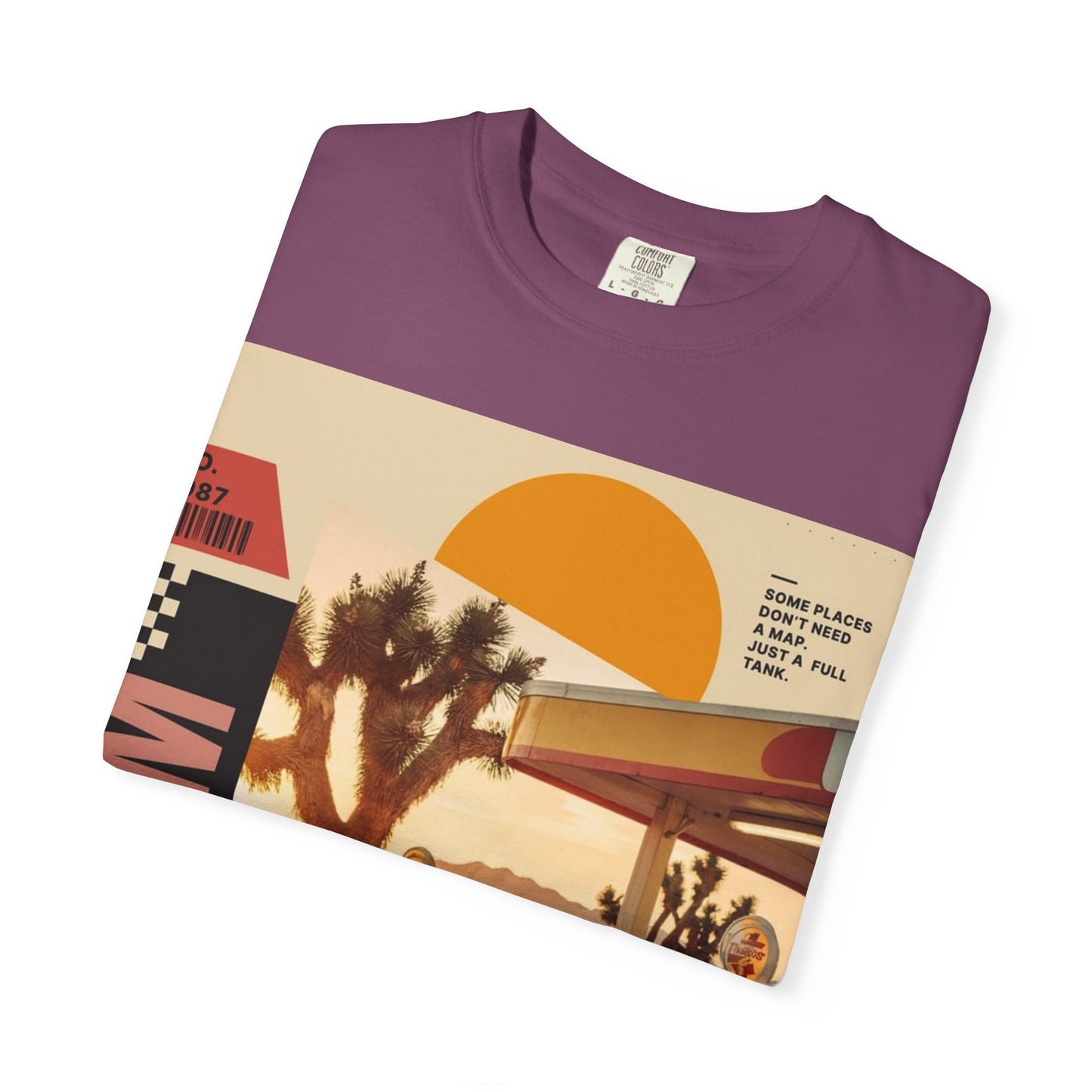 Freedom Road T-Shirt — Retro Desert Sunset Vintage Car Graphic