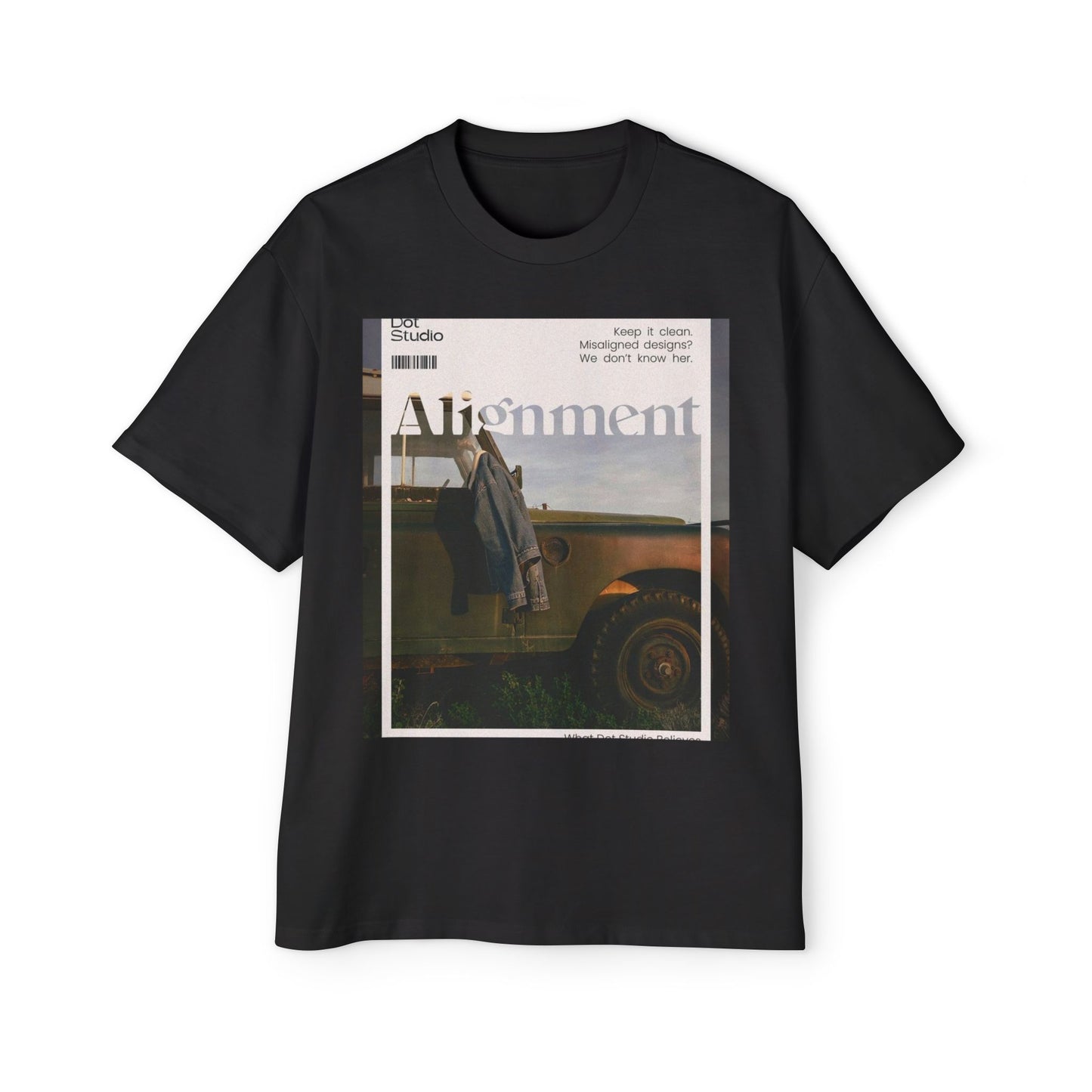 Alignment Vintage Jeep Graphic Tee – Men's Oversized Photo Print