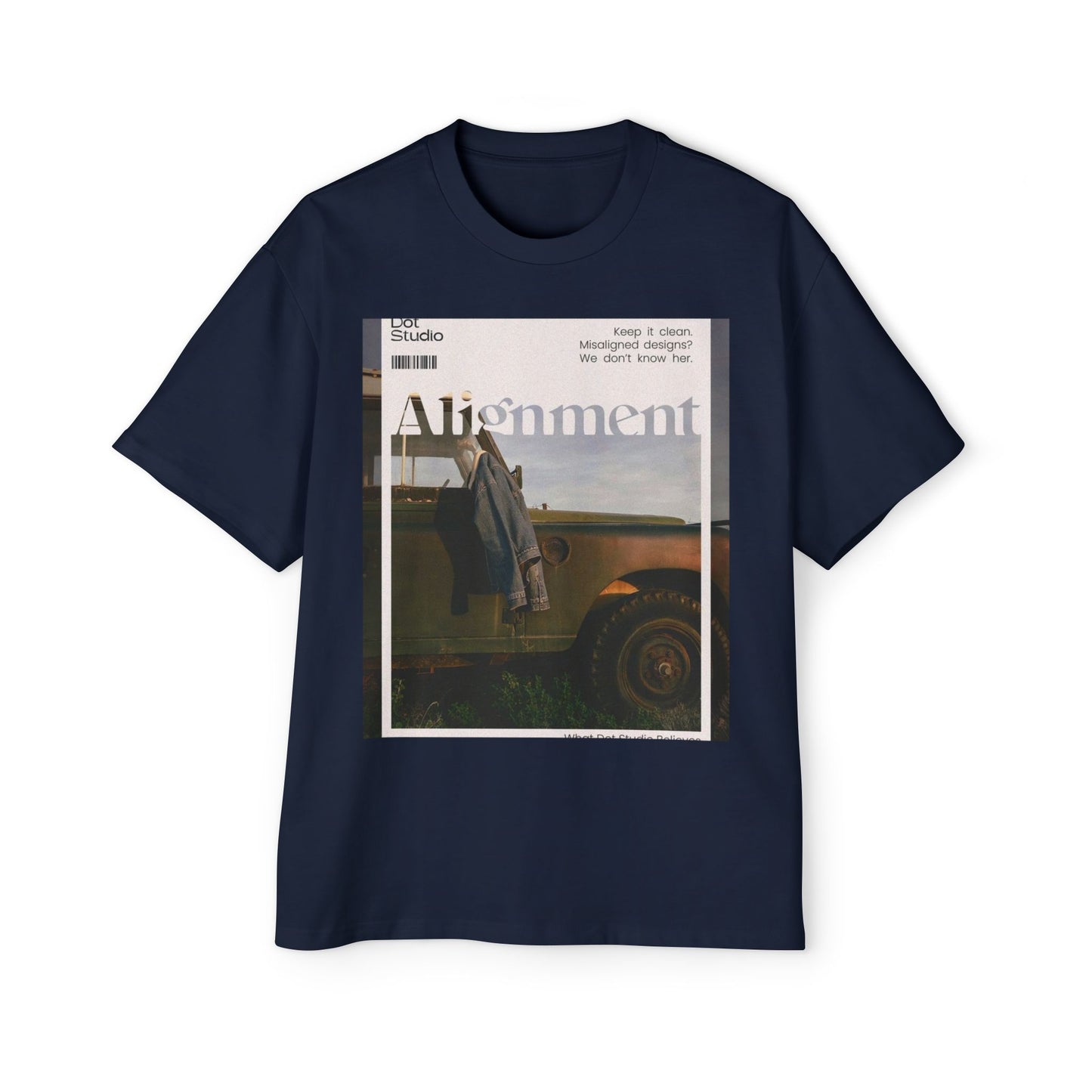 Alignment Vintage Jeep Graphic Tee – Men's Oversized Photo Print