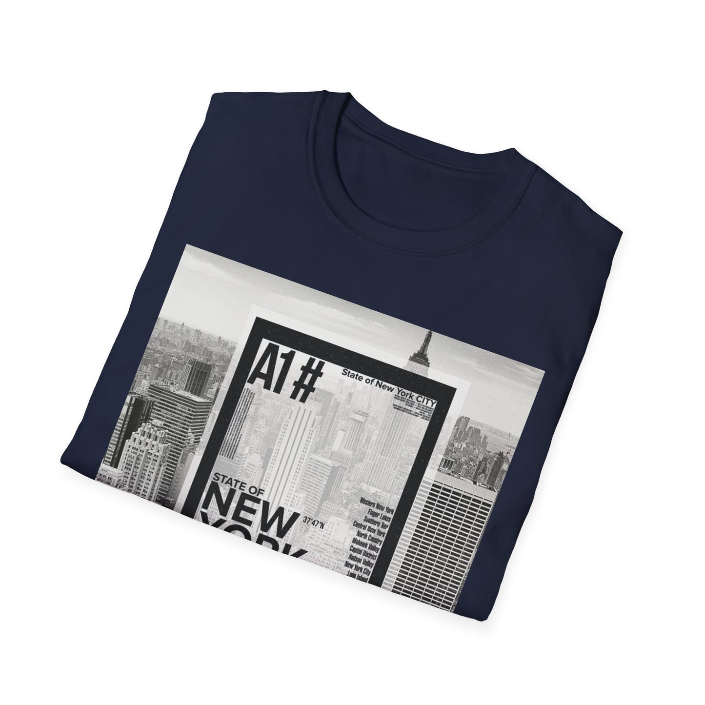 NYC Graphic Unisex Softstyle T-Shirt | Casual Wear, Street Style, Unique Gift, Travel Souvenir, City Life