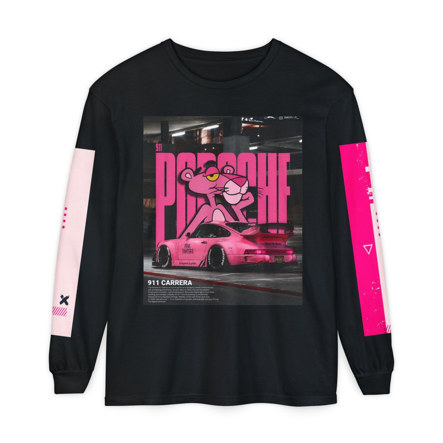 Pink Panther Porsche Long Sleeve T-Shirt