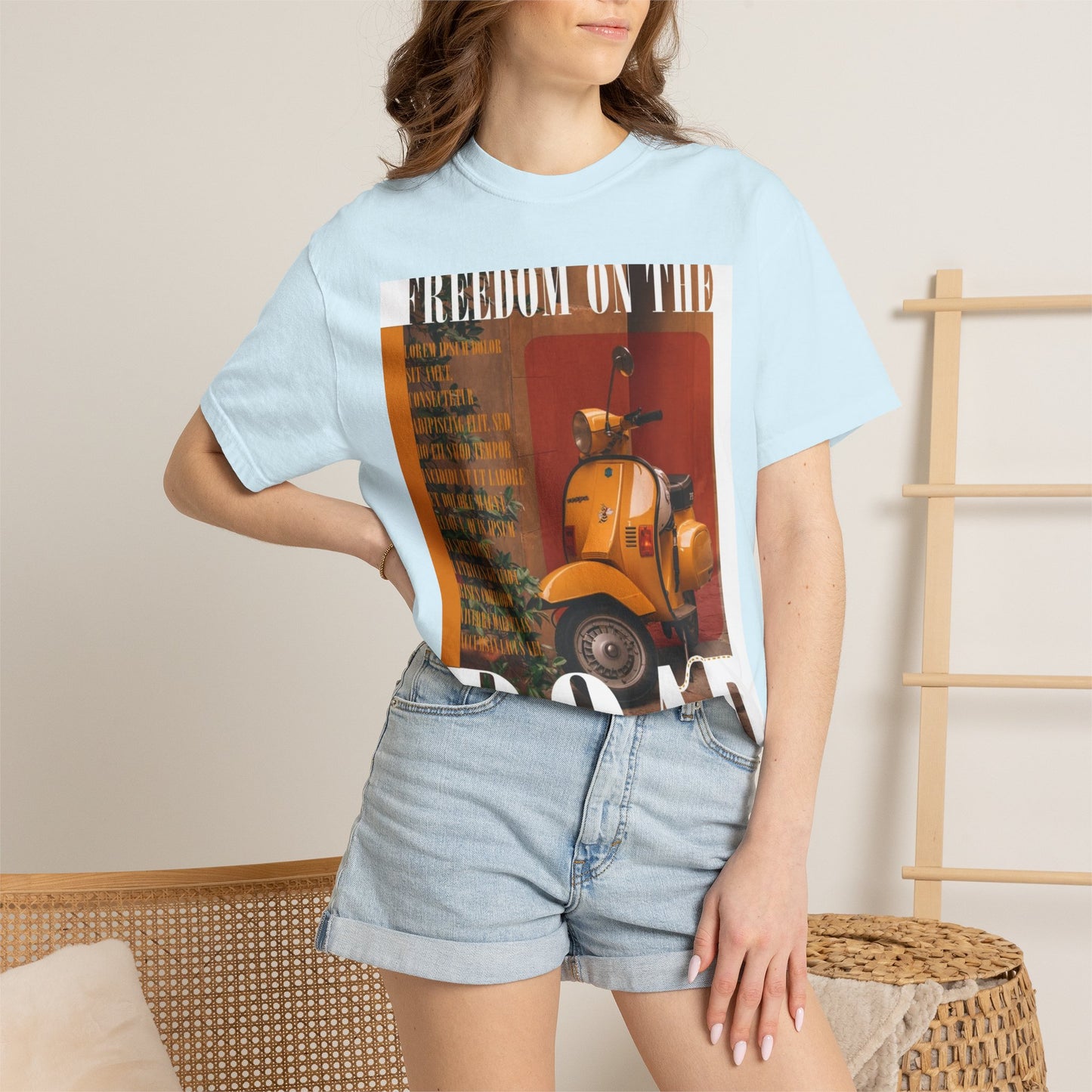 Vintage Vespa 'Freedom on the Road' T-Shirt