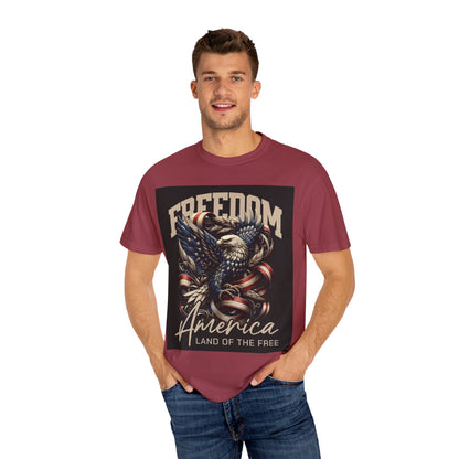Patriotic Eagle T-Shirt, Freedom Apparel, American Pride Tee, Fourth of July Gift, Vintage Style Shirt