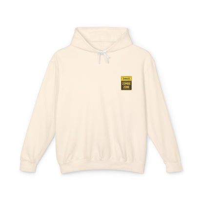 Unisex Zombie Zone Hooded Sweatshirt - Danger Sign Design