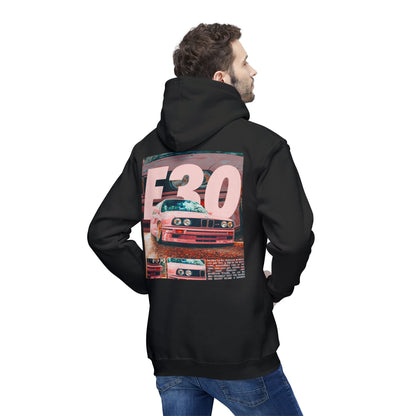 E30 Vintage Car Unisex Hooded Sweatshirt - Casual Comfort for Car Enthusiasts