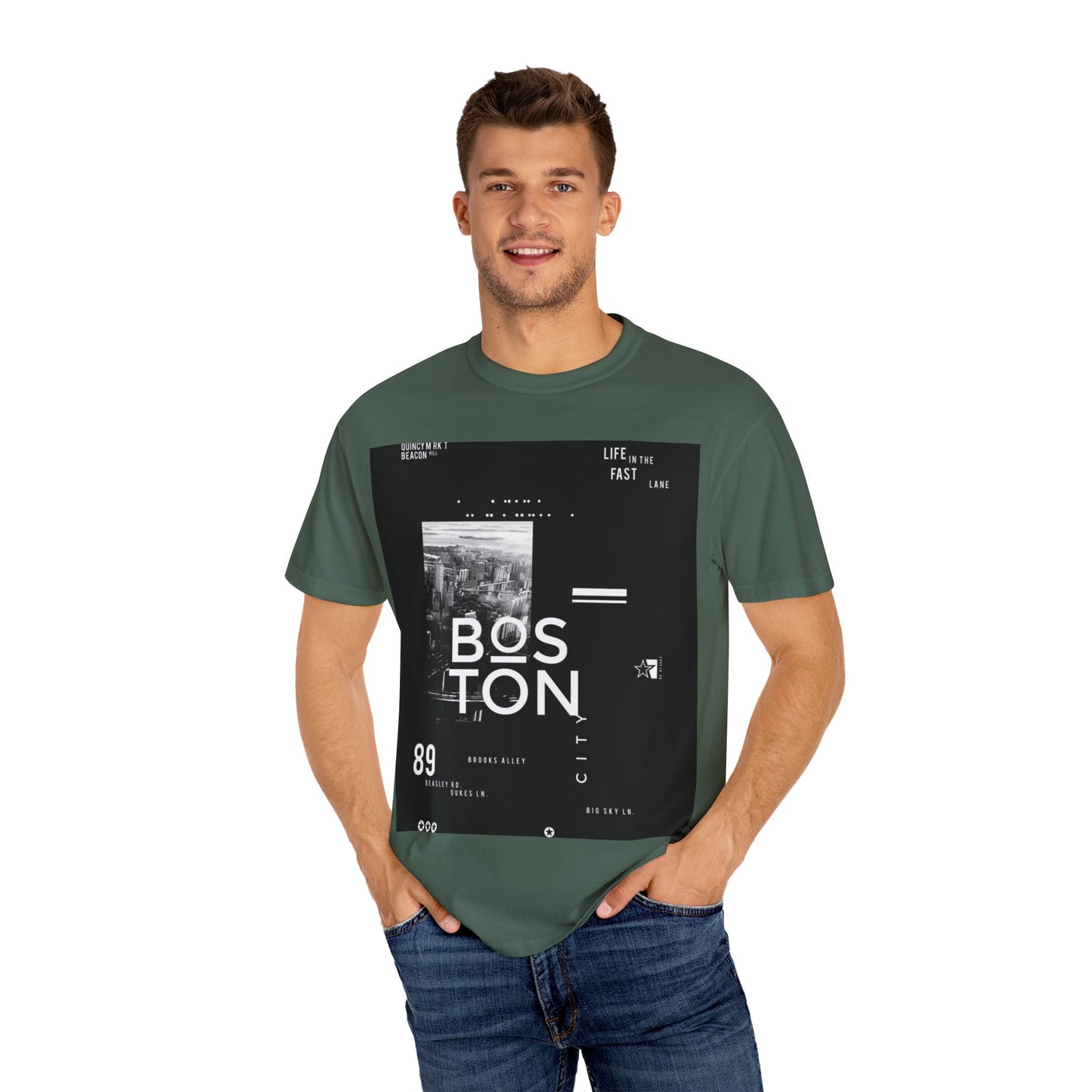 Boston Graphic Unisex T-Shirt, Casual Urban Style Tee, Gift for Travelers, Fashion Aesthetic Apparel, Streetwear Fashion