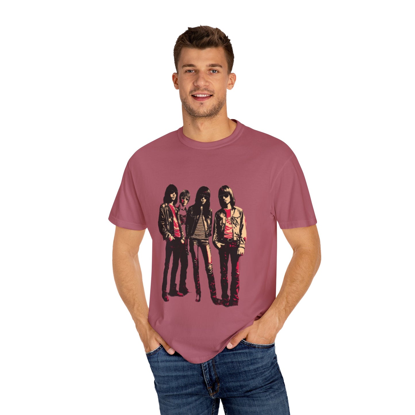 Rock Band Graphic Unisex Garment-Dyed T-Shirt