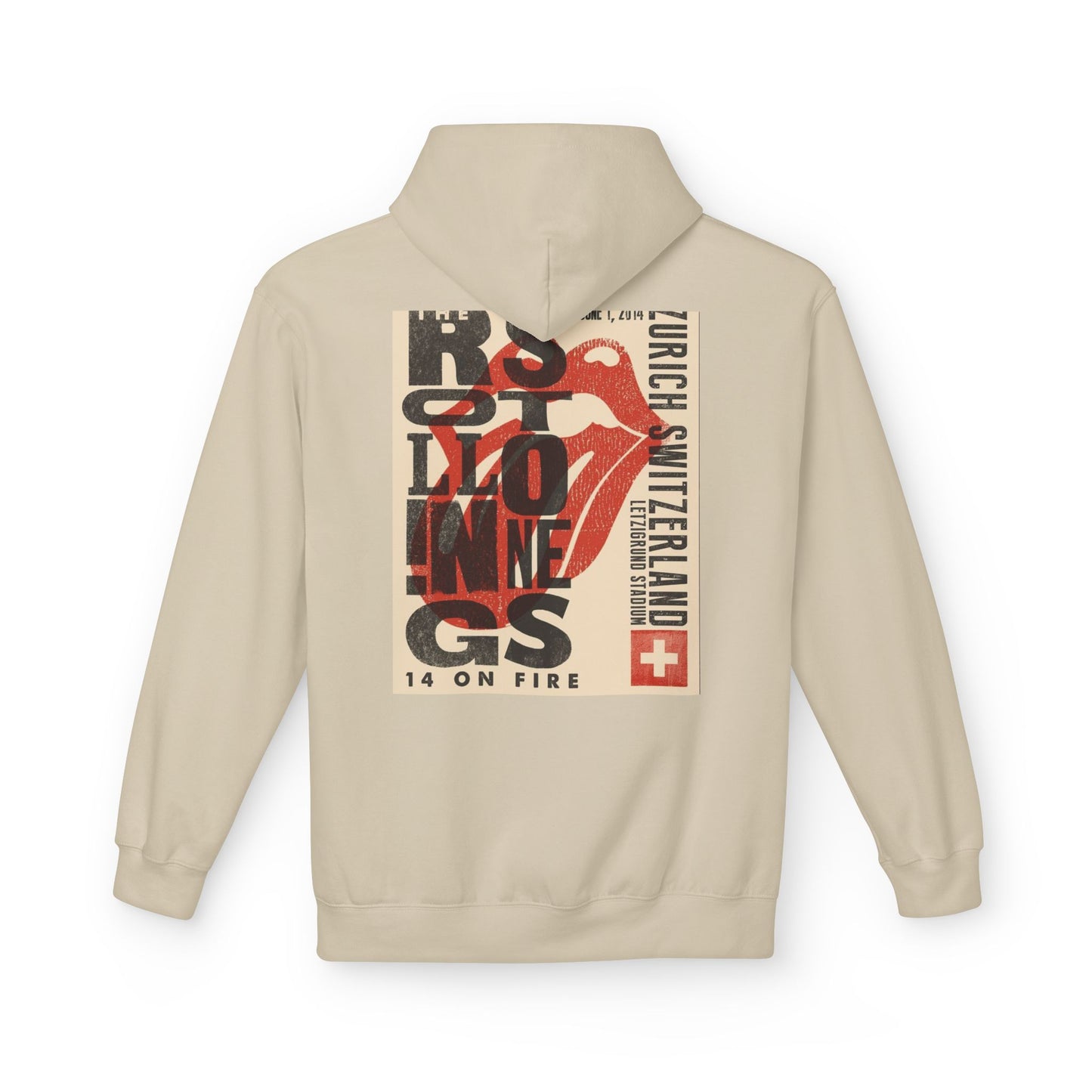 Retro Rock Band Fleece Hoodie - Unisex Softstyle with Vintage Concert Design