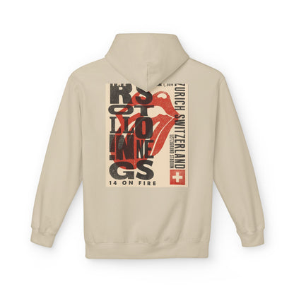 Retro Rock Band Fleece Hoodie - Unisex Softstyle with Vintage Concert Design
