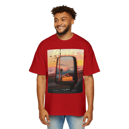 Travel Sunset Tee — Retro Roadside Mirror Graphic T-Shirt