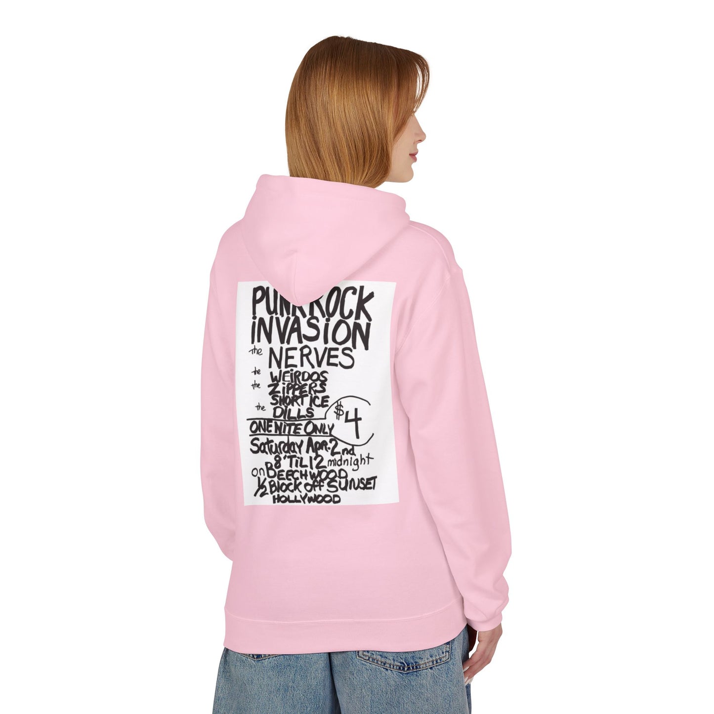 Unisex Punk Rock Fleece Hoodie - Softstyle, Cozy, Perfect for Concerts