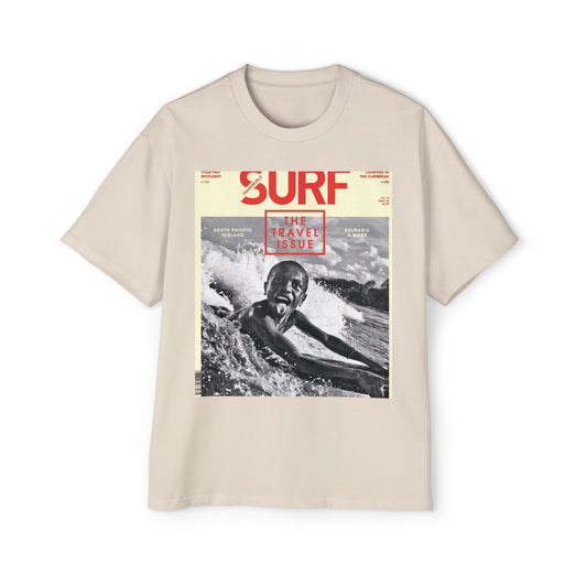 Surf Magazine Graphic Tee — "Surf: The Wave Issue" Vintage Beach Shirt