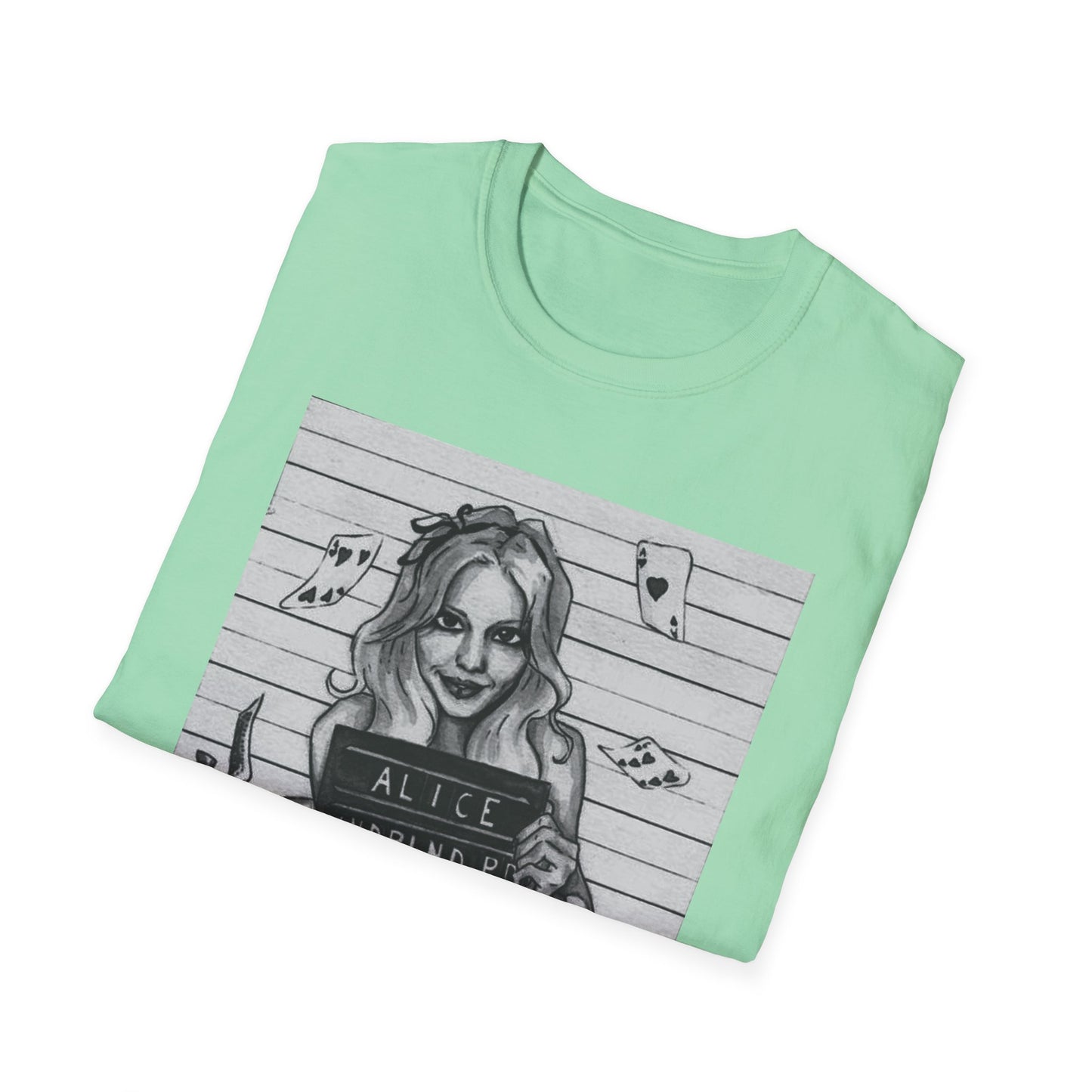 Alice in Wonderland Inspired Softstyle T-Shirt - Vintage Design