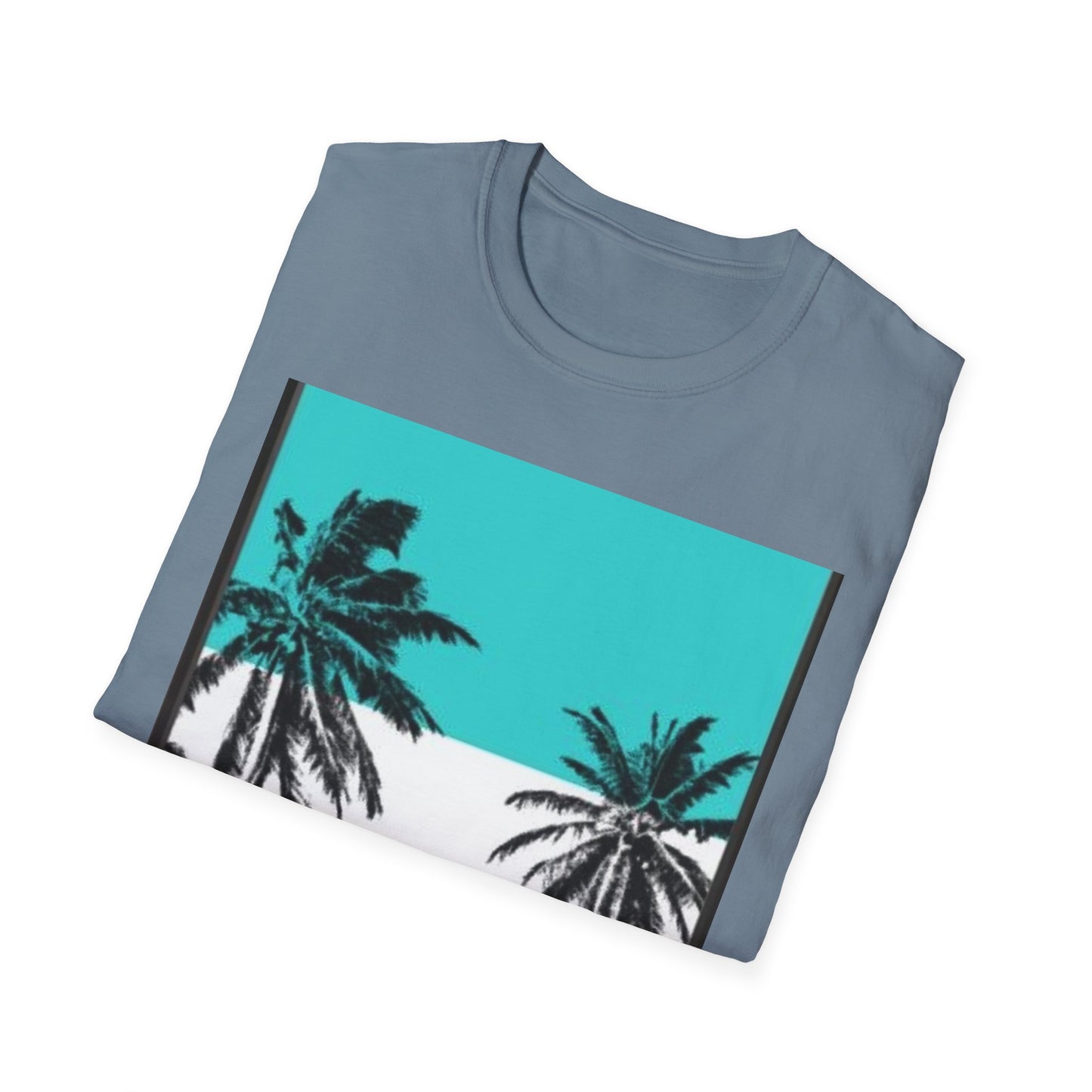 Tropical Palm Tree T-Shirt, Beach Vibes Tee, Summer Casual Wear, Vacation Top, Unisex Softstyle Shirt, Gift for Nature Lovers