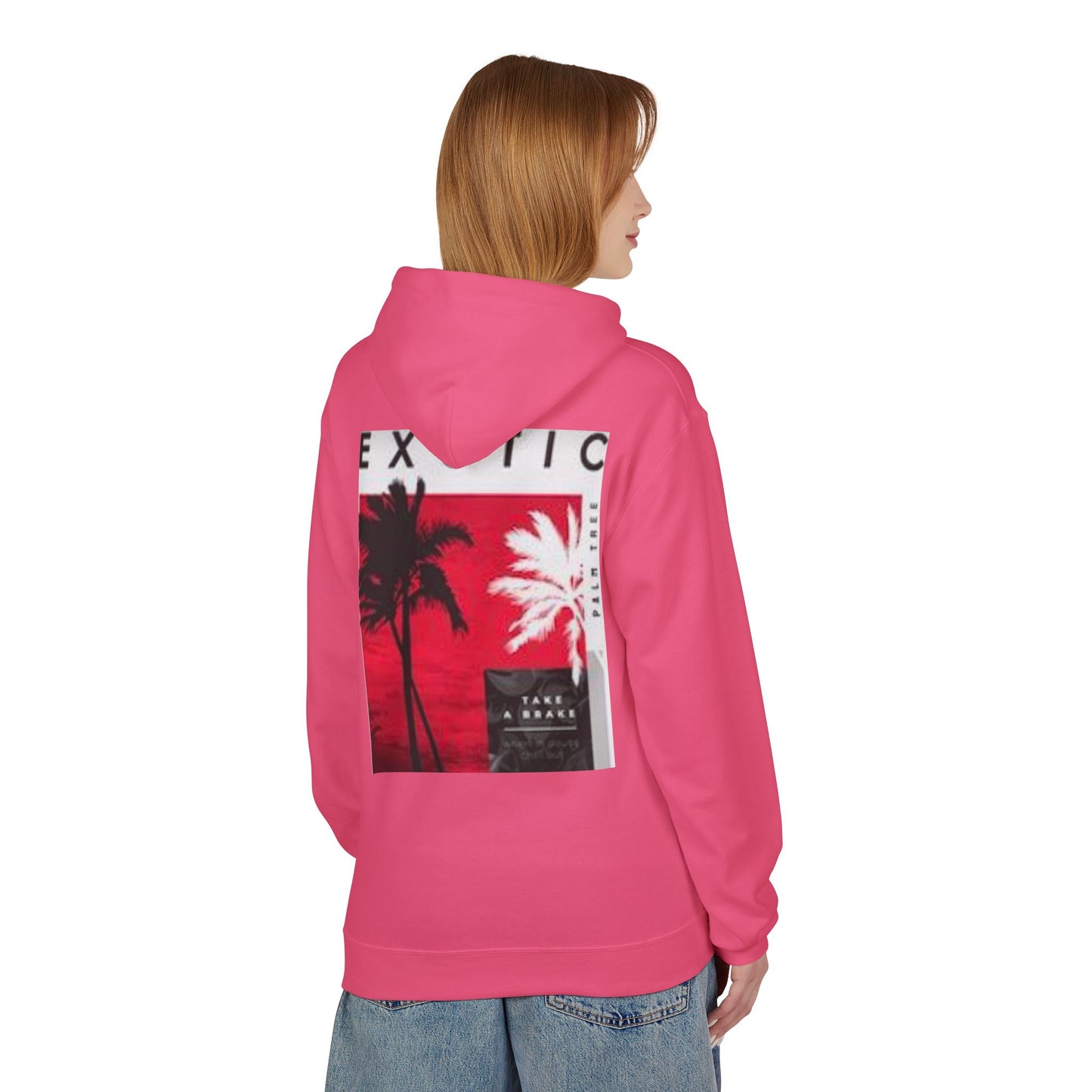 Exotic Vibe Unisex Fleece Hoodie - Cozy Beach Style, Perfect for Travel, Summer Events, Casual Outings, Gifts for Adventurers