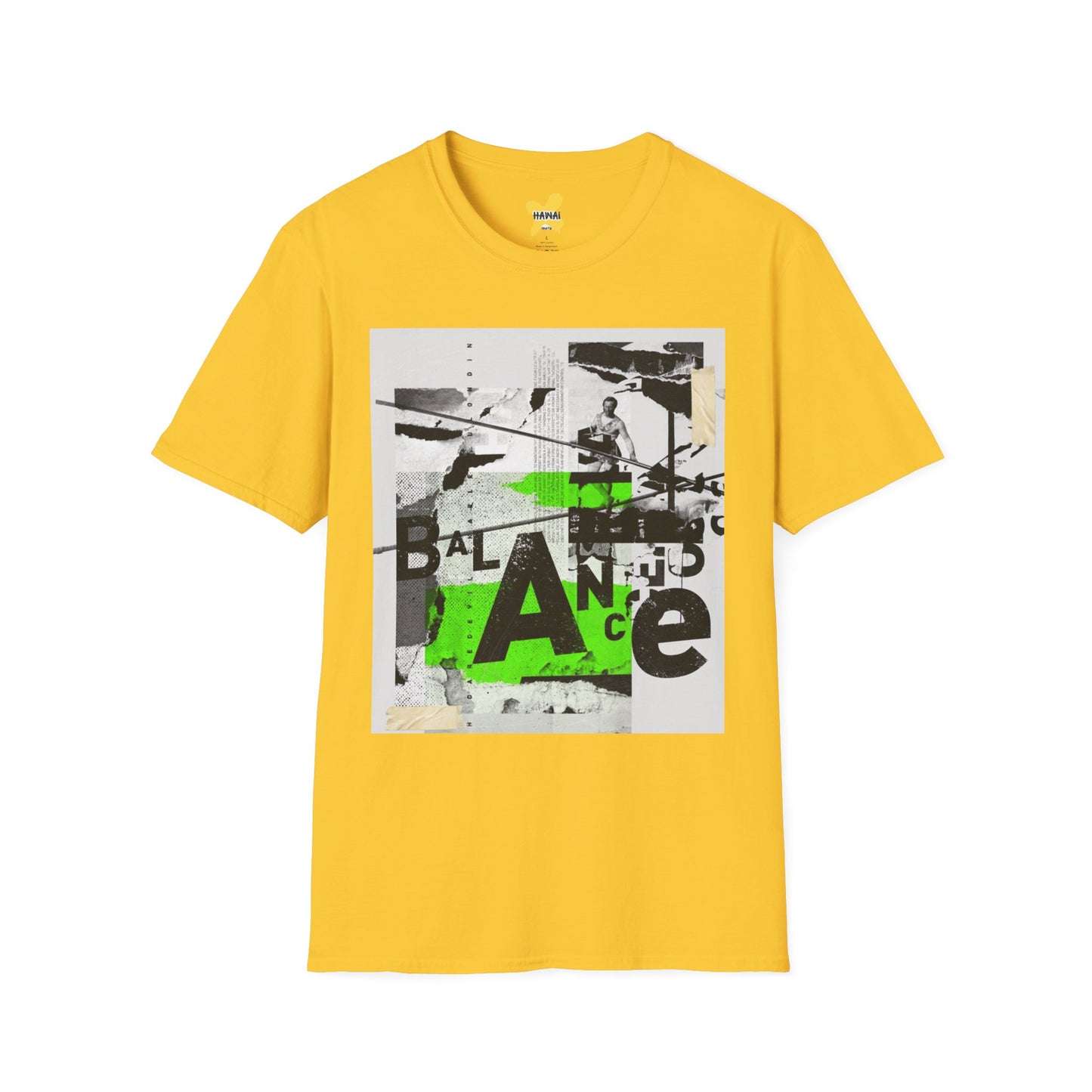 Retro Graphic Tee - Balance Art Design for Casual Style