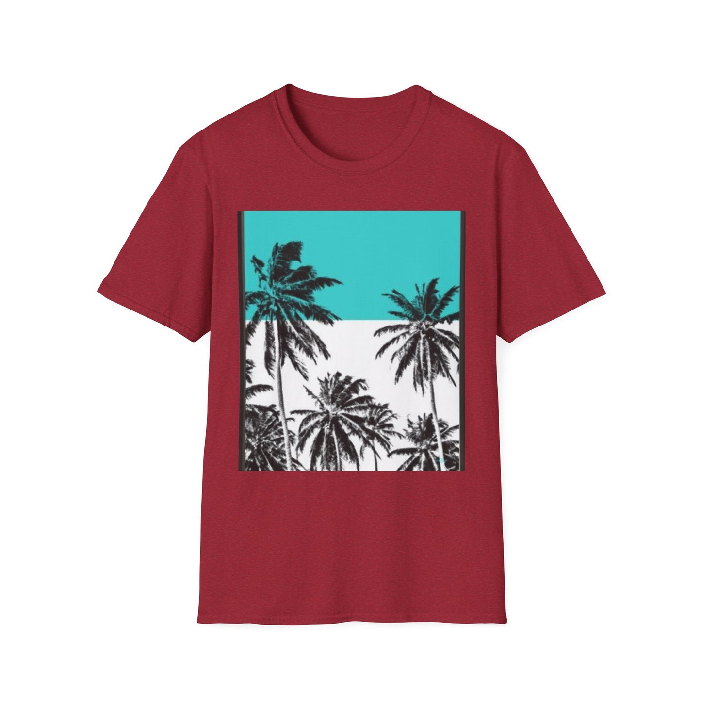 Tropical Palm Tree T-Shirt, Beach Vibes Tee, Summer Casual Wear, Vacation Top, Unisex Softstyle Shirt, Gift for Nature Lovers
