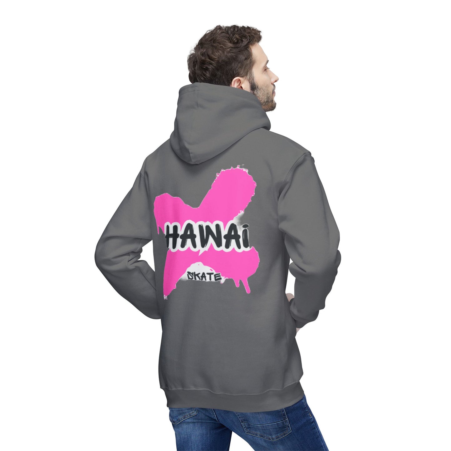 Unisex Hooded Sweatshirt - Vibrant Hawaii Skate Design