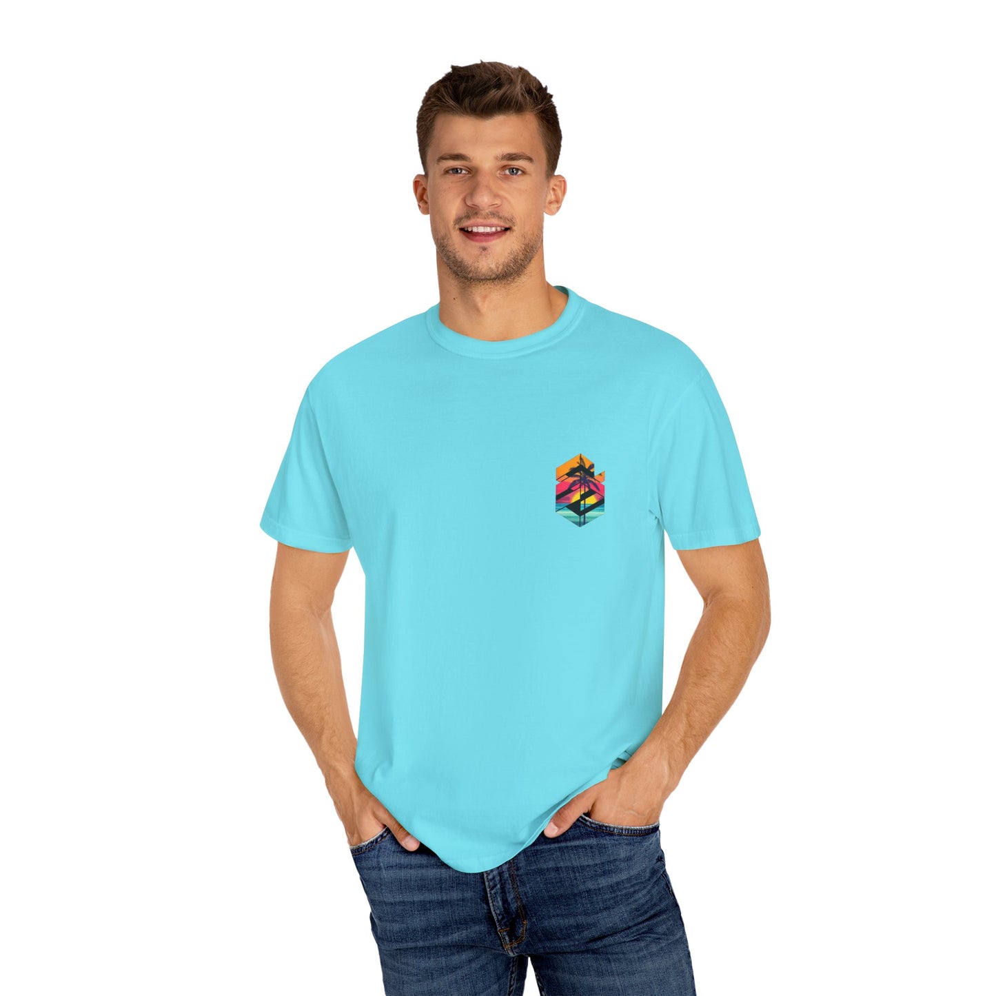 Tropical Sunset Unisex T-Shirt | Beach Vibes & Relaxation