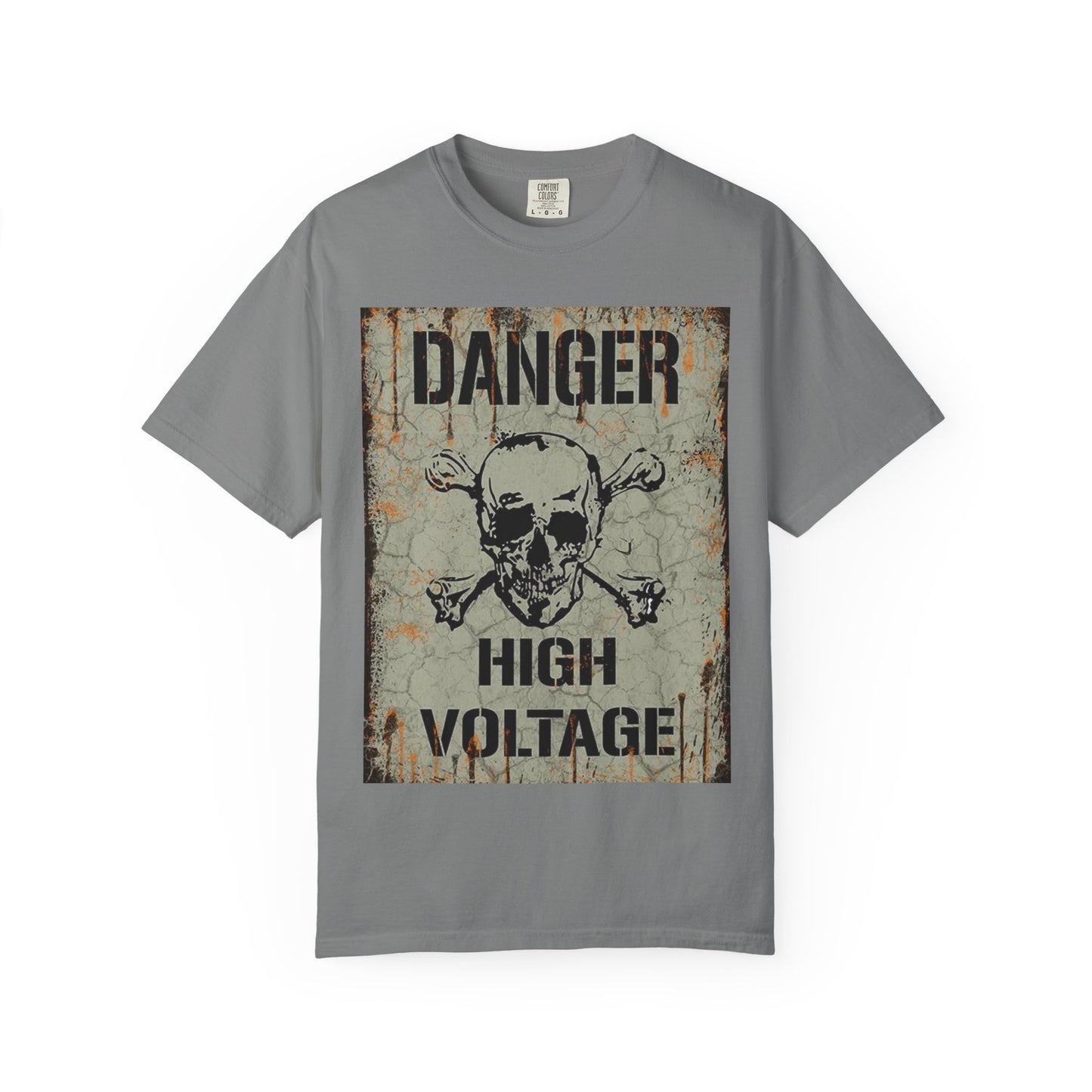 High Voltage Skull T-Shirt – Unisex Garment-Dyed Tee