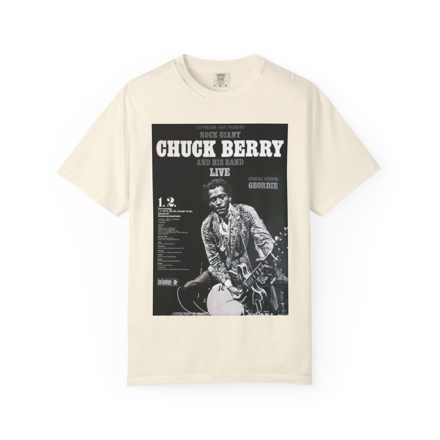 Retro Chuck Berry Live T-Shirt - Unisex Garment-Dyed Tee