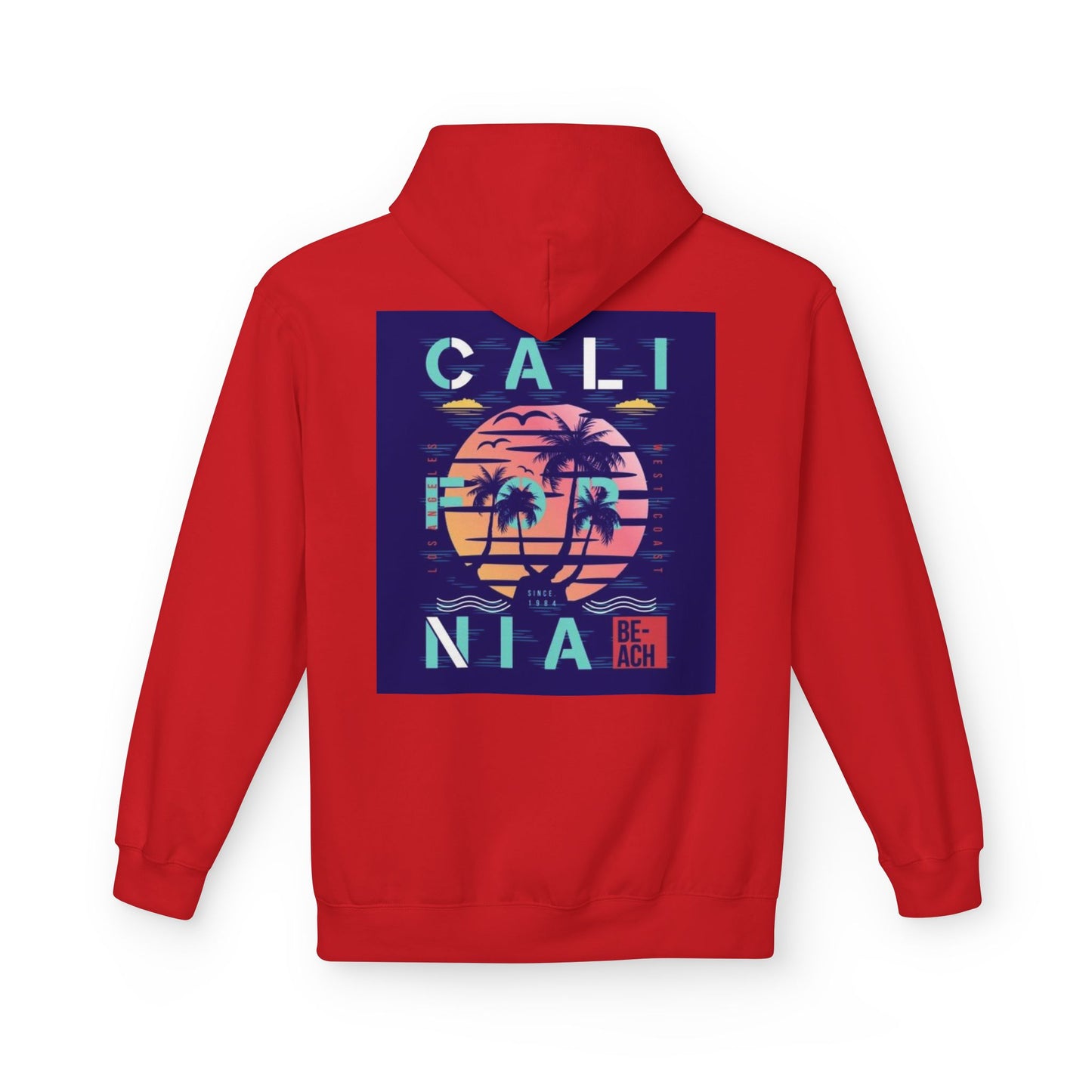California Beach Vibes Unisex Fleece Hoodie - Softstyle Midweight Sweatshirt
