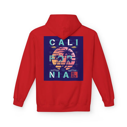 California Beach Vibes Unisex Fleece Hoodie - Softstyle Midweight Sweatshirt