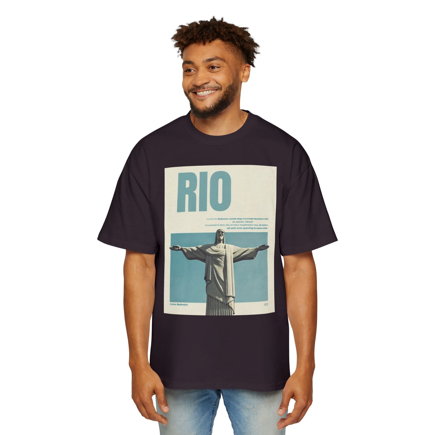 Rio Vintage Poster T-Shirt — Christ the Redeemer Travel Tee