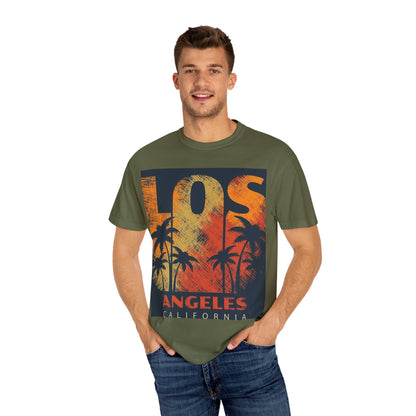 Los Angeles Sunset T-Shirt | Unisex Garment-Dyed Tee