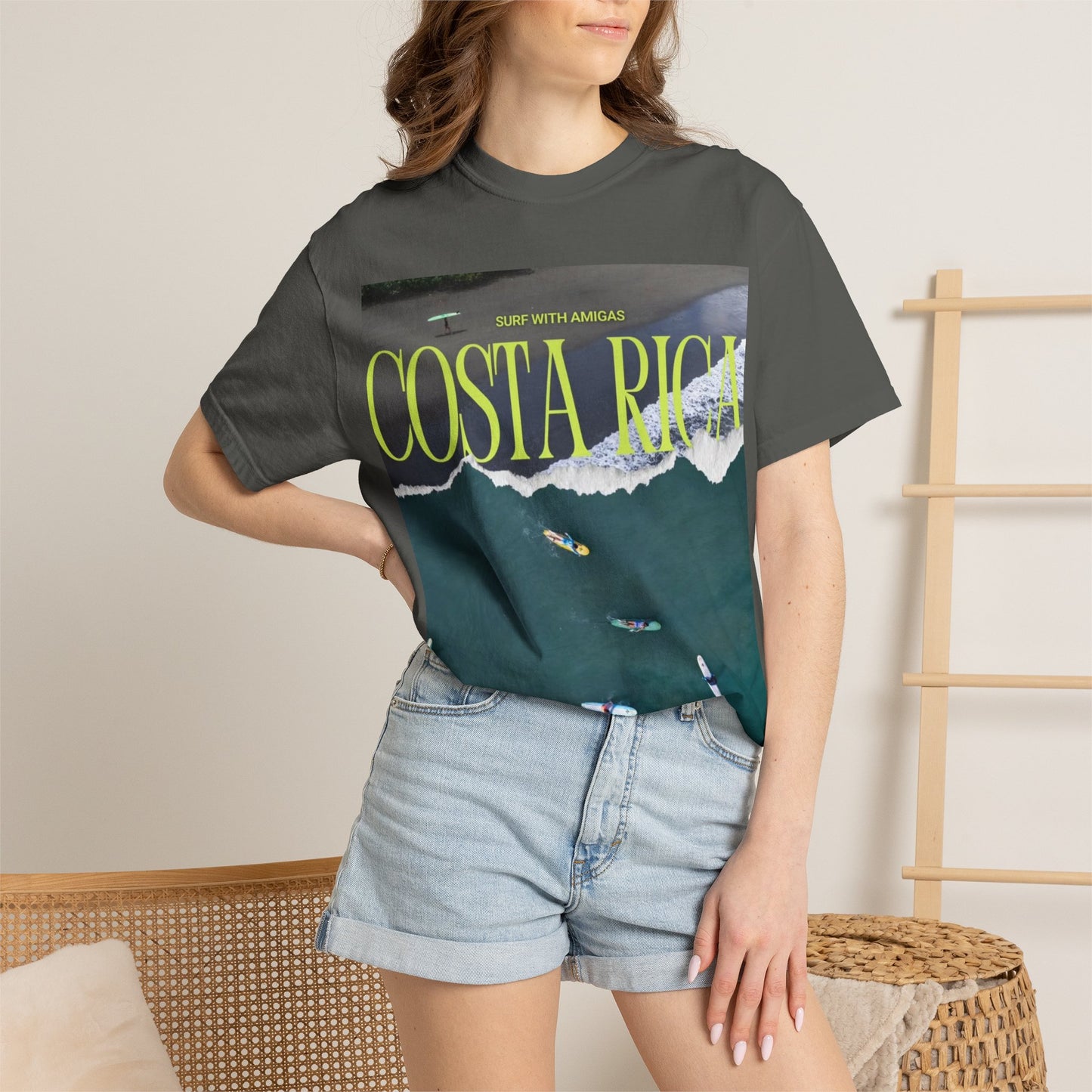 Costa Rica Surf T-Shirt — Aerial Wave & Surfers Graphic Tee