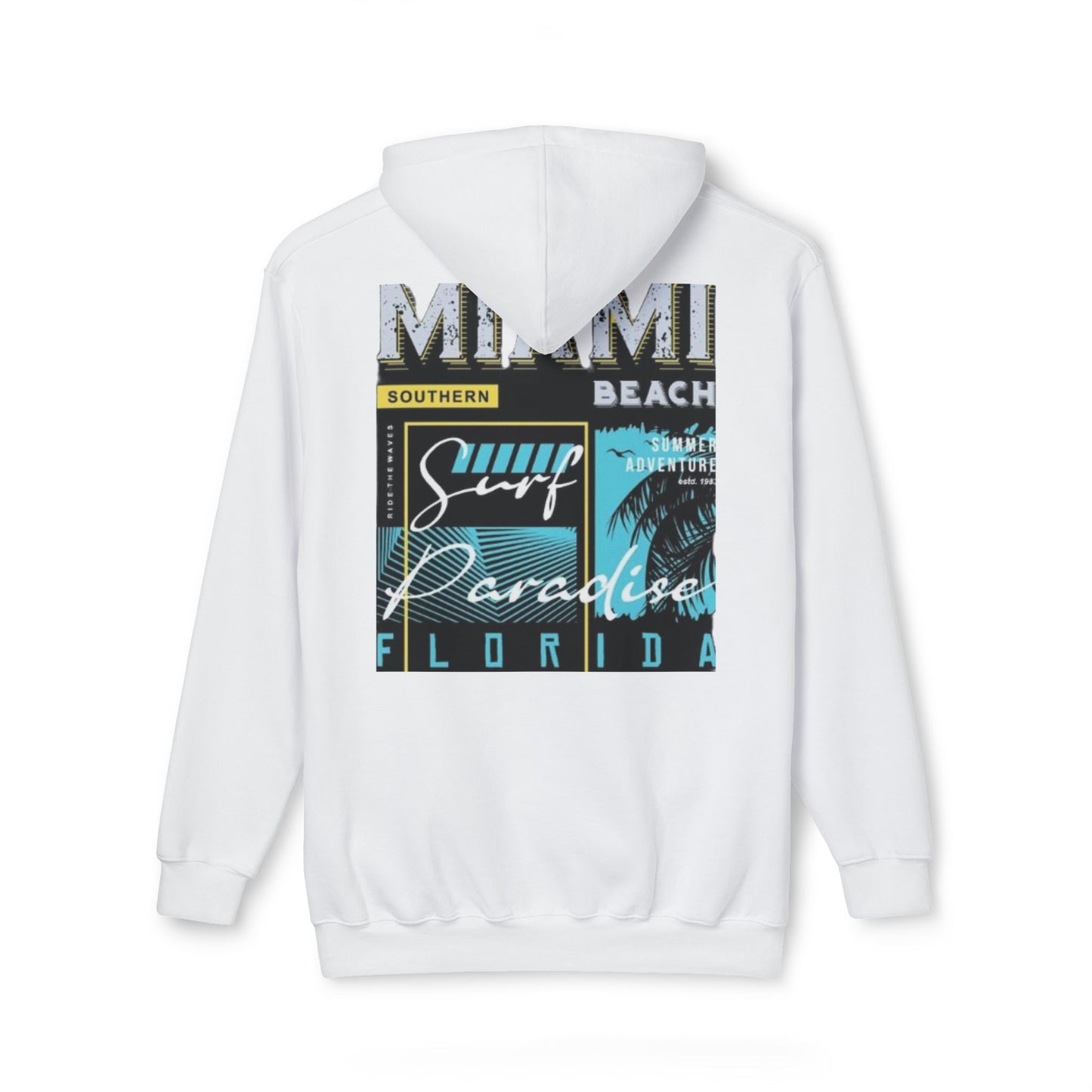 Miami Paradise Surf Unisex Hooded Sweatshirt - Made in USA