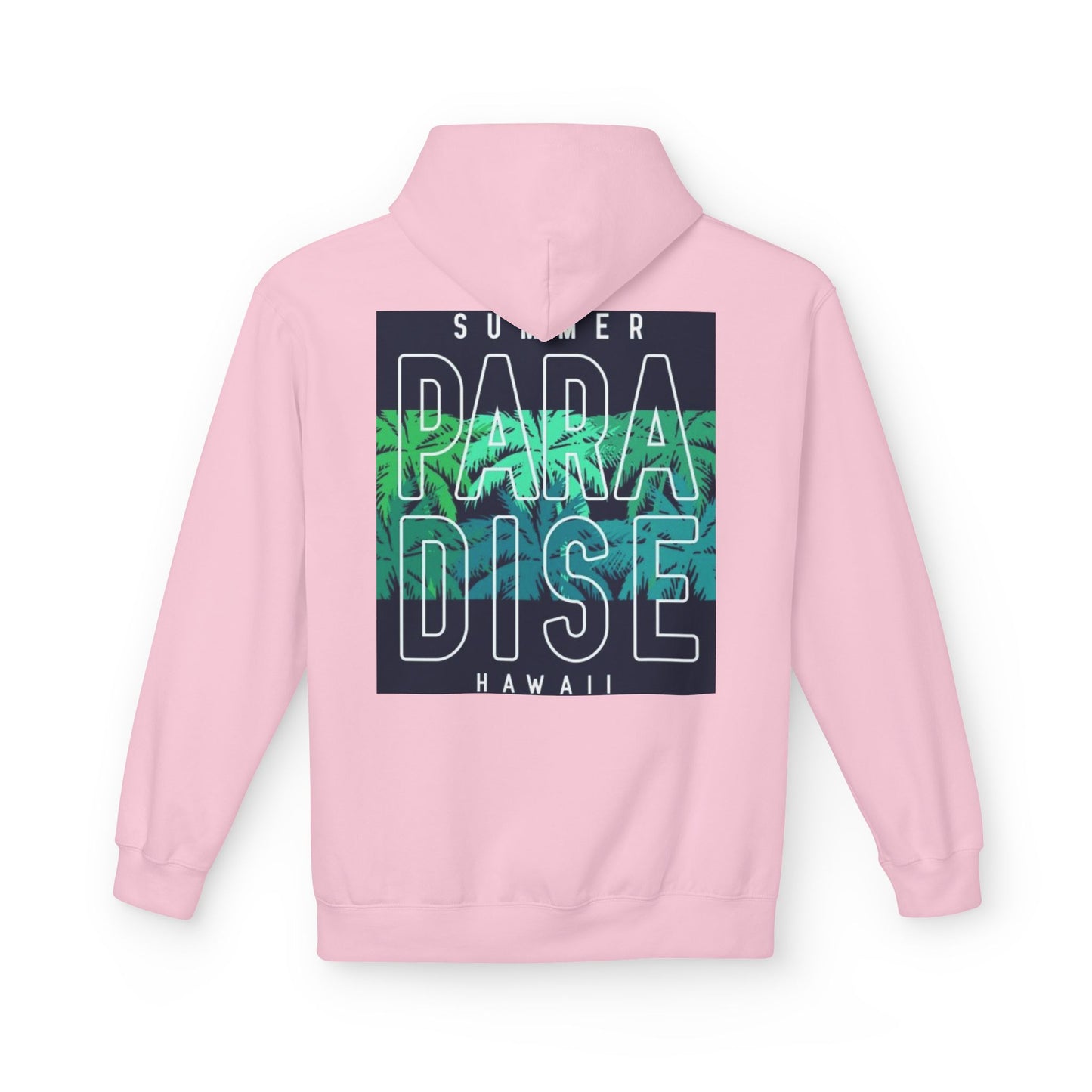Summer Paradise Fleece Hoodie, Relaxed Beachwear, Hawaii Gift, Unisex Sweatshirt, Vacation Attire, Casual Outfit