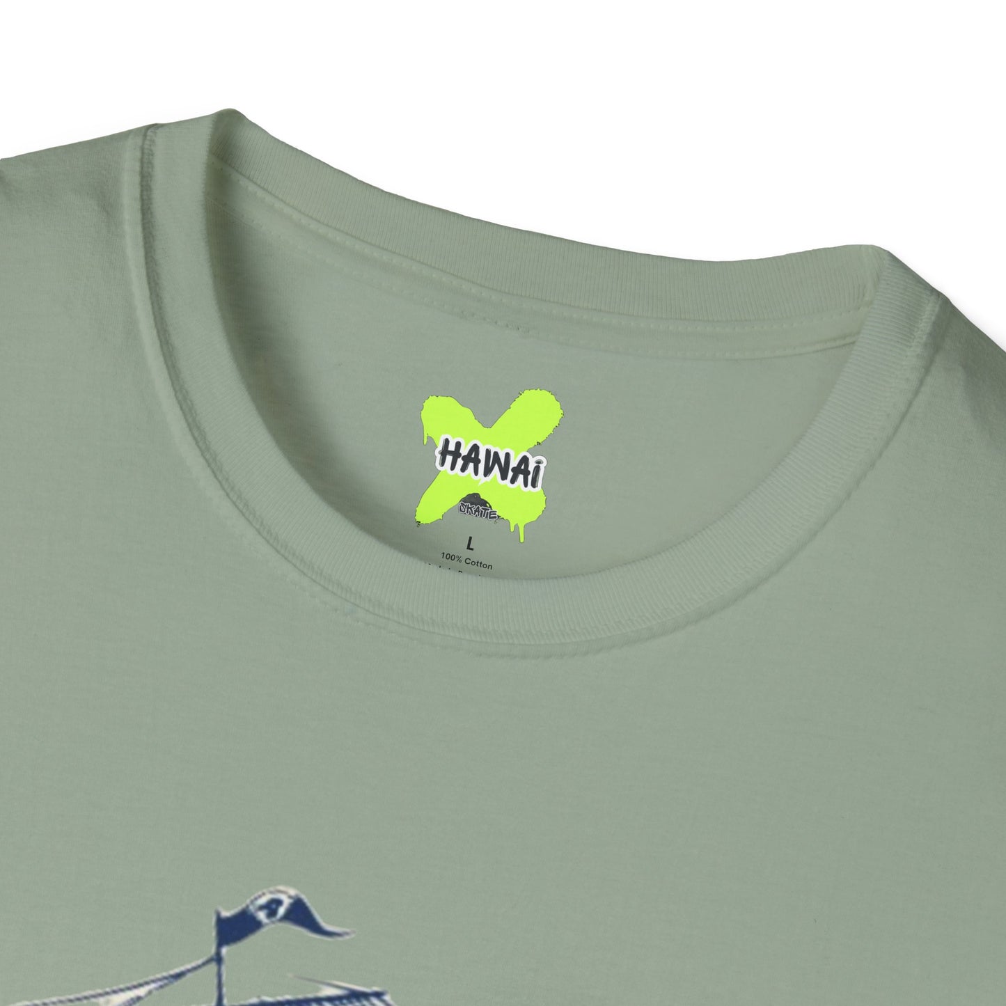 Nautical Adventure Unisex Softstyle T-Shirt - Pirate Ship Design