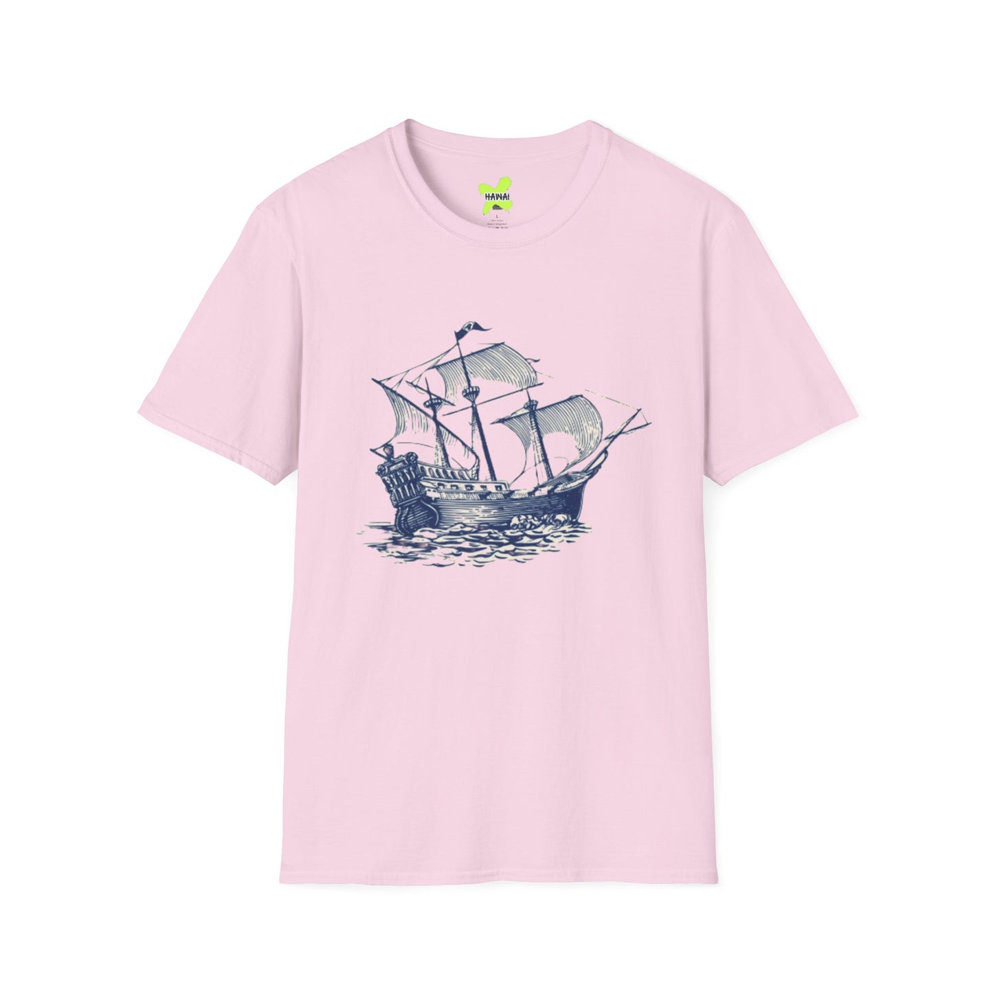 Nautical Adventure Unisex Softstyle T-Shirt - Pirate Ship Design
