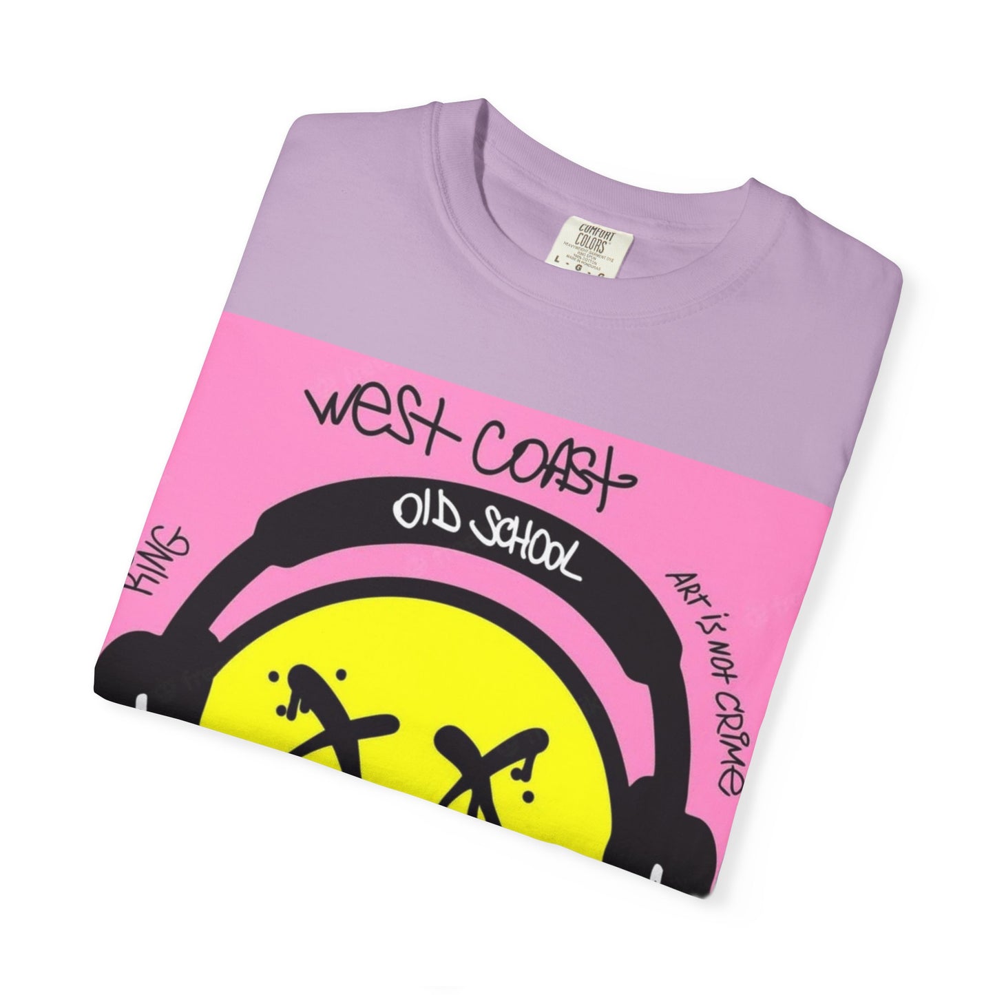 Retro Street Art T-Shirt - West Coast Vibe with Smiley Design