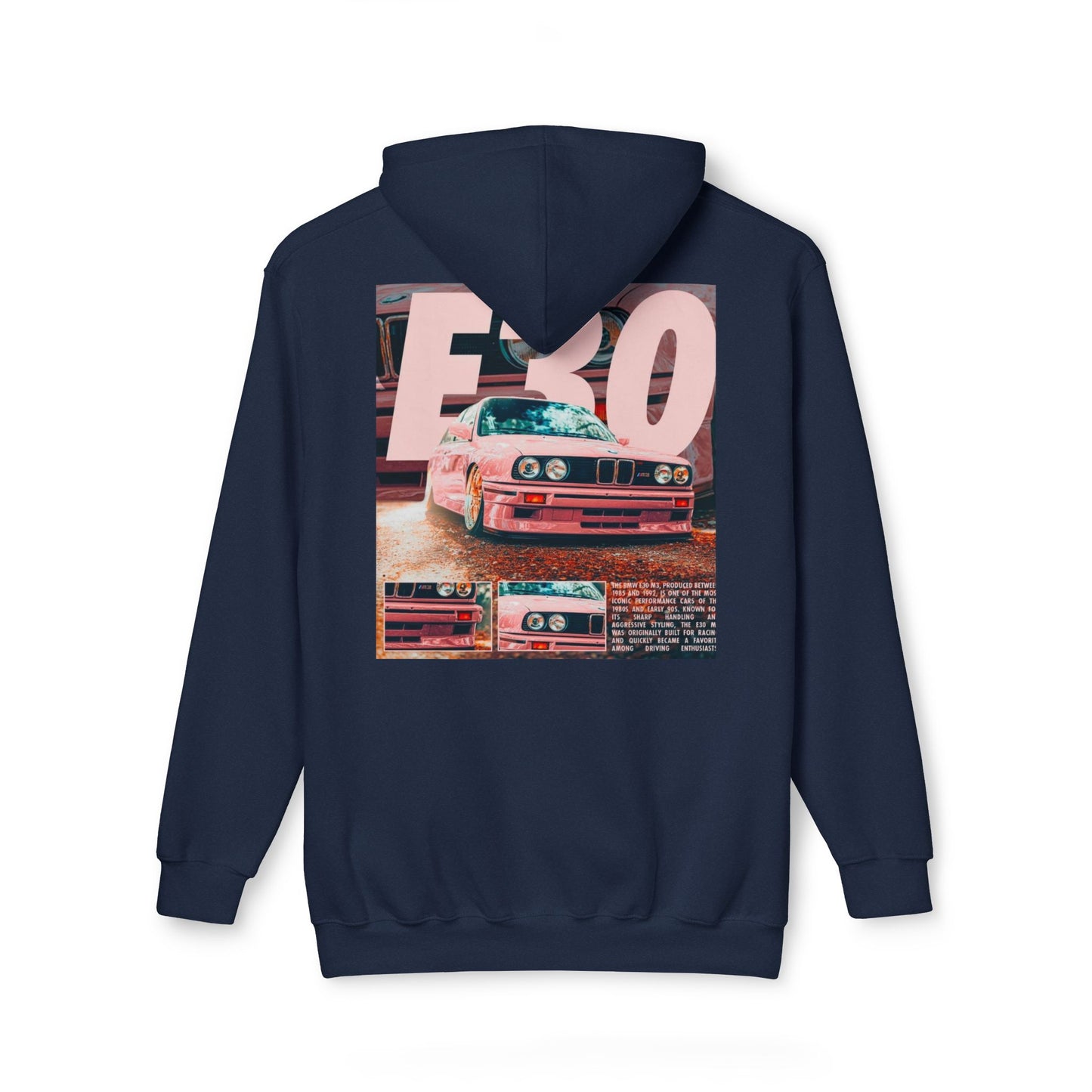 Vintage Car Graphic Unisex Hoodie - Retro BMW E30 Design