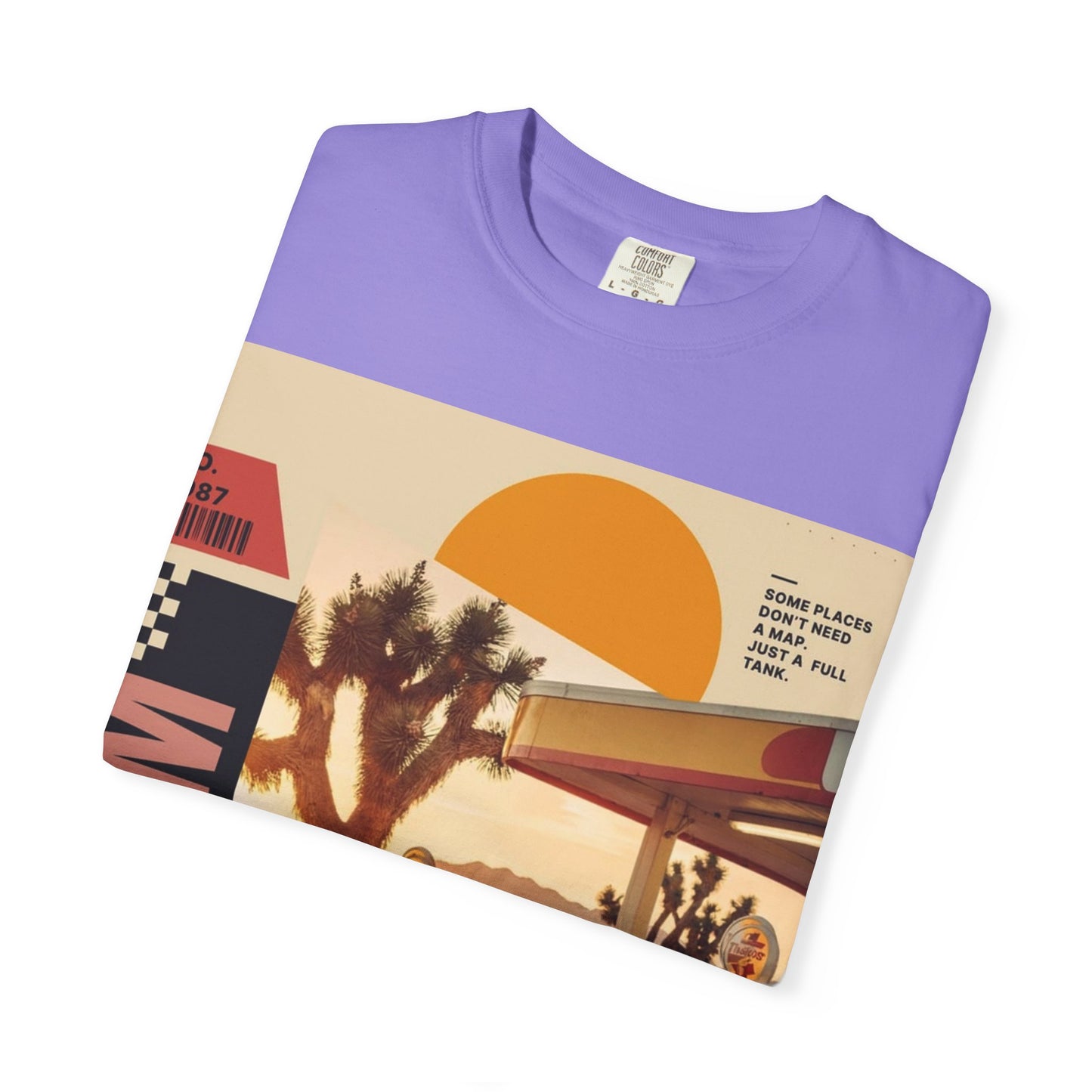 Freedom Road T-Shirt — Retro Desert Sunset Vintage Car Graphic
