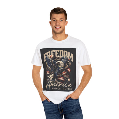 Patriotic Eagle T-Shirt, Freedom Apparel, American Pride Tee, Fourth of July Gift, Vintage Style Shirt