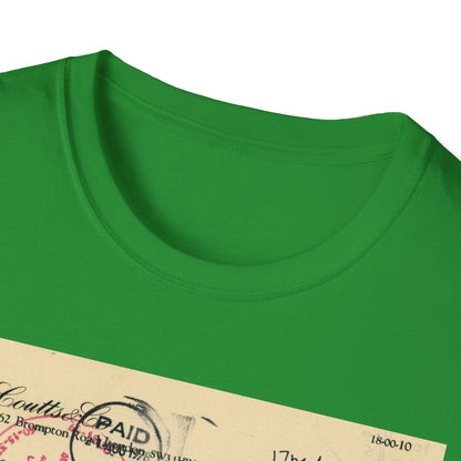 Vintage Document Unisex Softstyle T-Shirt - Paid Graphic Tee