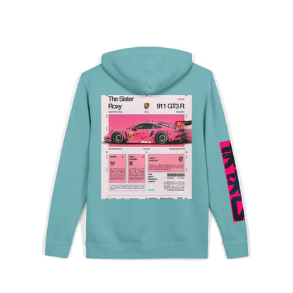 Pigment-Dyed Hoodie — Retro Racing Car Graphic ("911 GT3R")