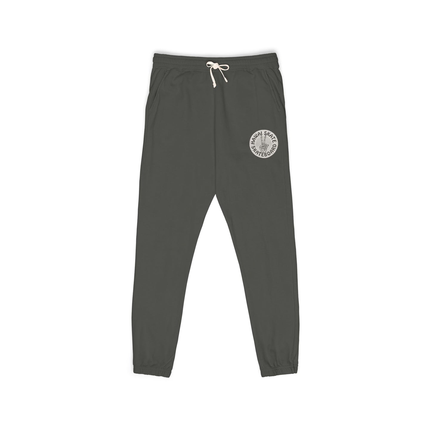 Embroidered Compass Fleece Sweatpants — Casual Travel Joggers