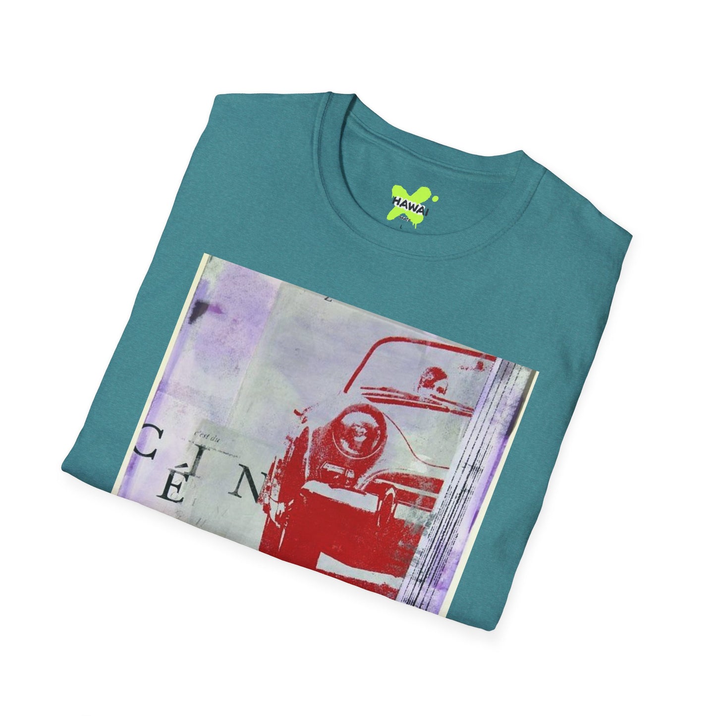 Vintage Car Art Unisex Softstyle T-Shirt | Retro Graphic Tee for Auto Enthusiasts