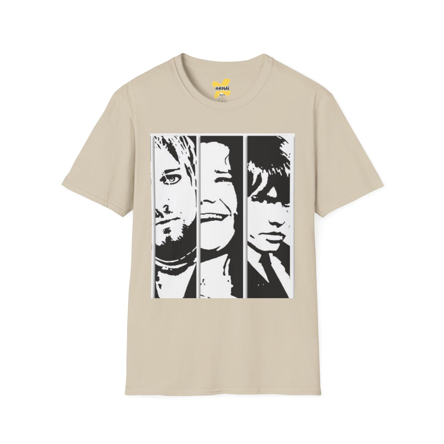 Trendy Band Graphic T-Shirt, Unisex Softstyle Tee, Casual Everyday Wear, Music Lover Gift, Rock Band Style