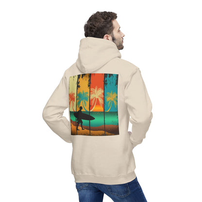 Vintage Surf Paradise Unisex Hooded Sweatshirt