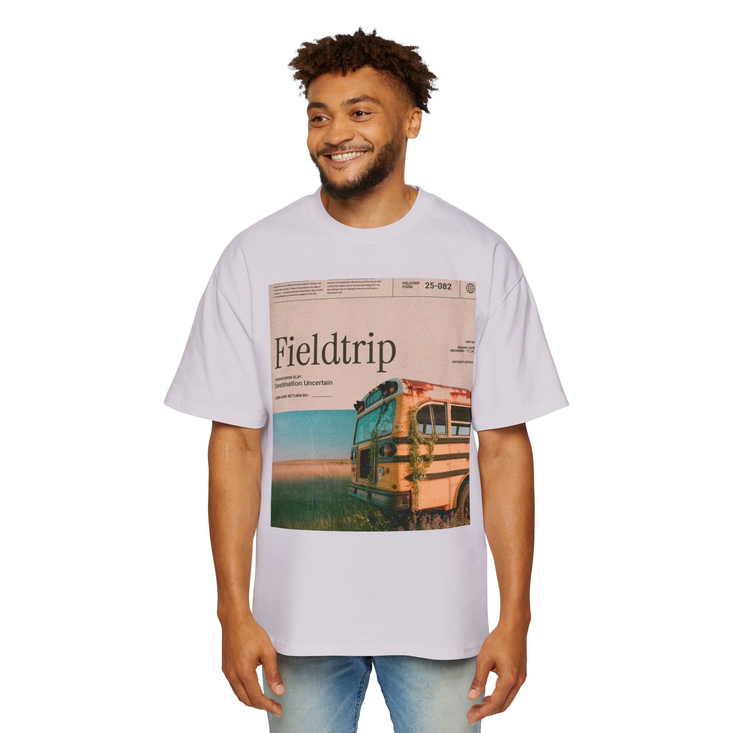 Fieldtrip Graphic Tee — Vintage School Bus Photo Print