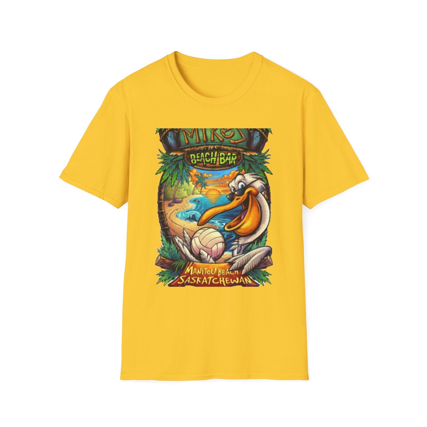 Beach Bar Vibes Unisex Softstyle T-Shirt - Perfect for Summer Fun and Relaxation