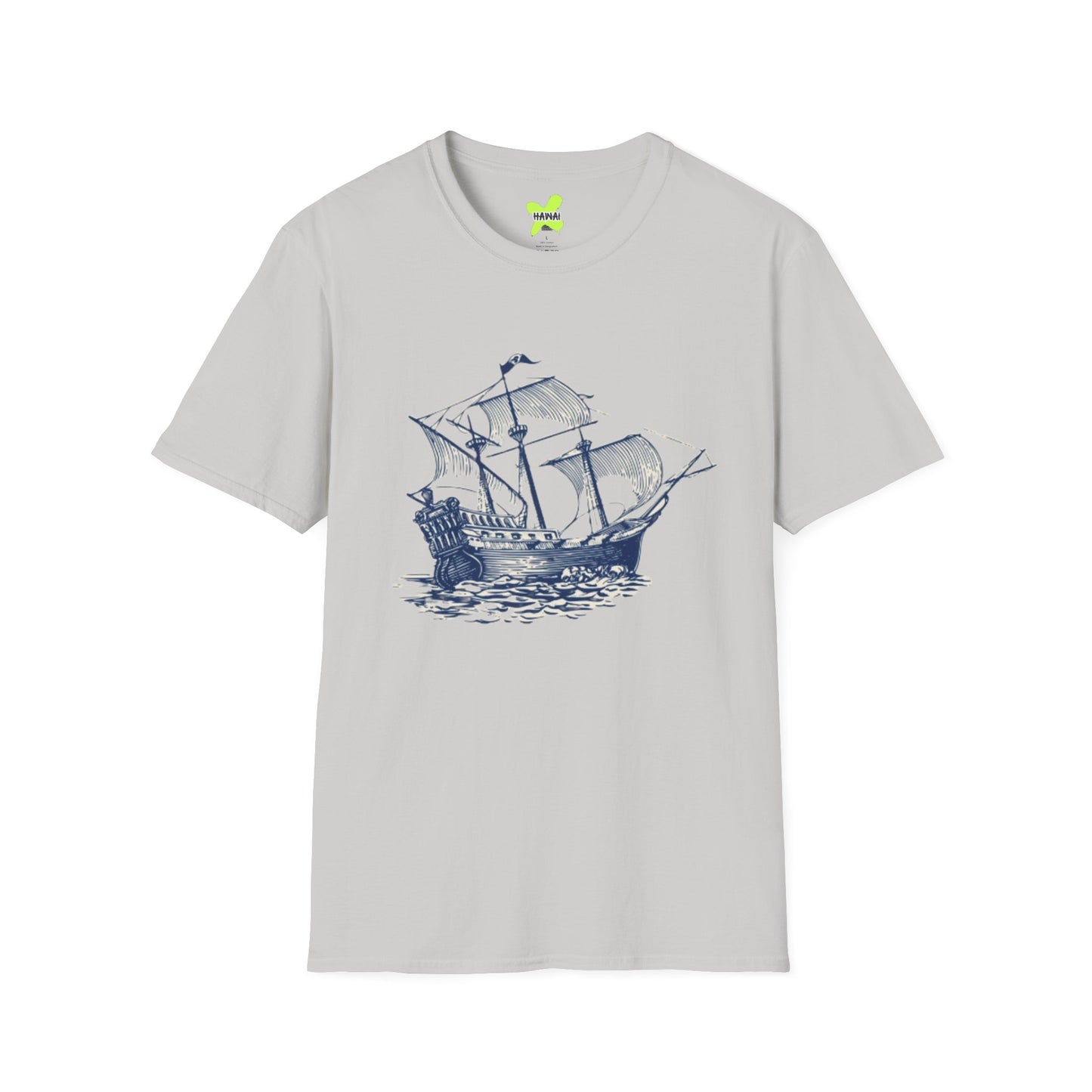 Nautical Adventure Unisex Softstyle T-Shirt - Pirate Ship Design